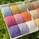 羊毛冰岛中粗软毛线拼渐变彩虹围巾帽子手工线手编织毛衣钩针棒针