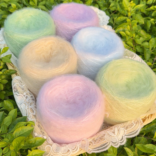 超柔高档真丝马海毛羊毛diy柔软毛线团手工编织披肩毛衣围巾发圈