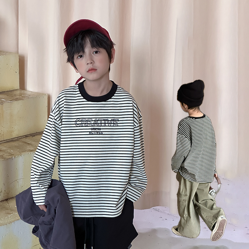 男童长袖T恤春秋款2025新款