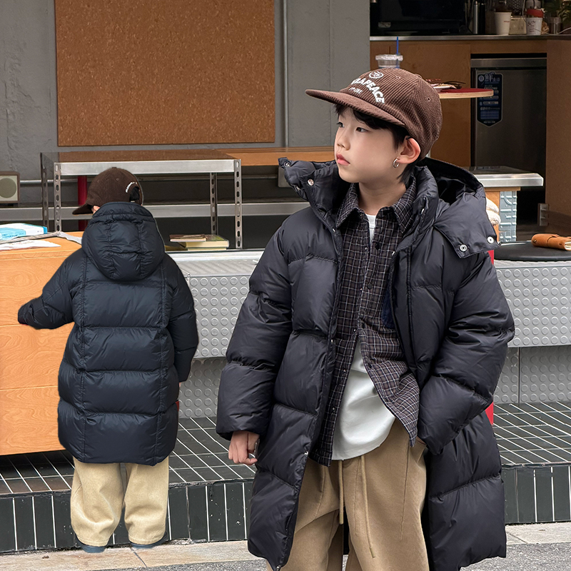 男童石墨烯新国标90白鸭绒羽绒服