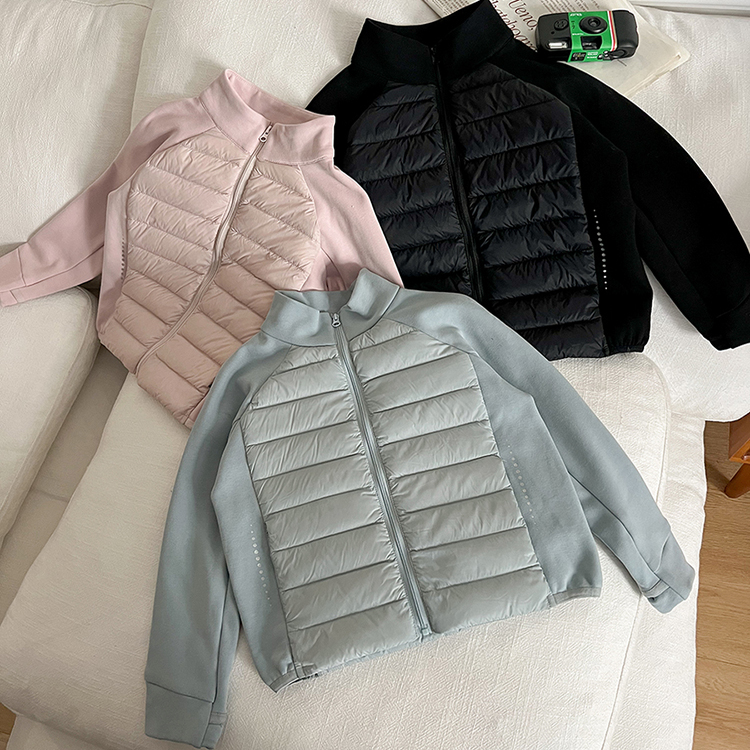 男童拼接新国标90白鸭绒羽绒服