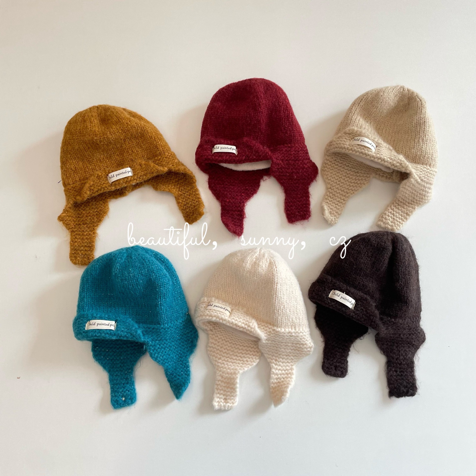 依依妈男童护耳帽加绒毛线帽