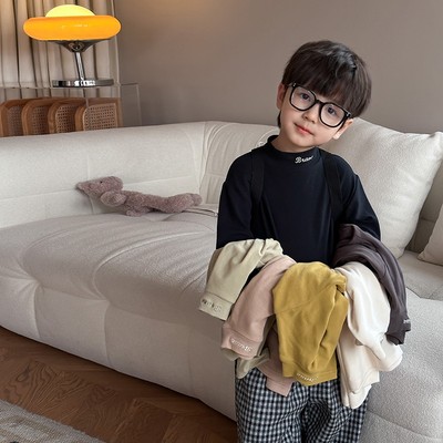 依依妈男童加厚羊毛拉架打底衫