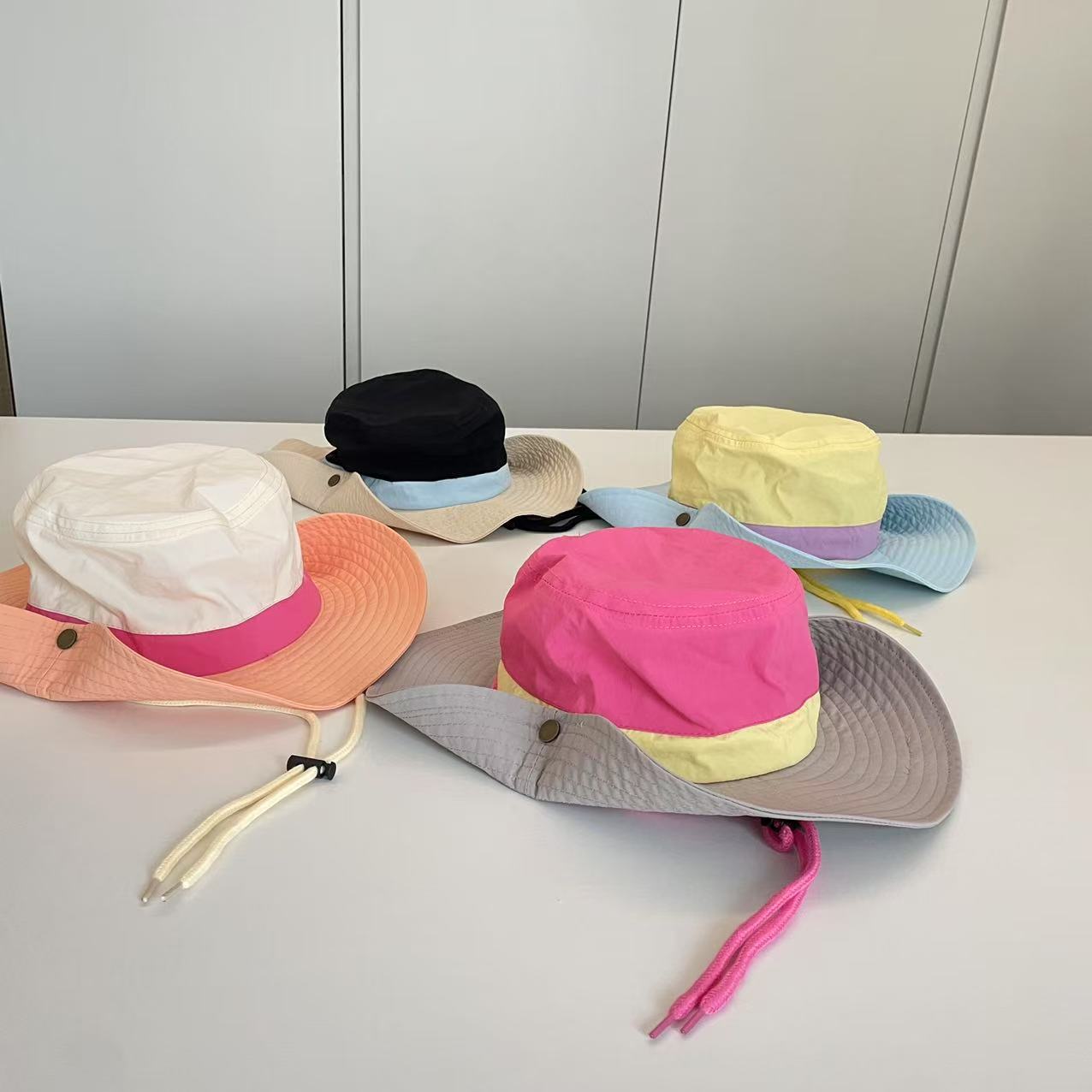 依依妈儿童拼色这样登山渔夫帽