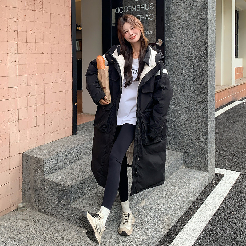 【新款】冬装中长款重工羽绒棉撞色棉服P210K298,女装棉衣/棉服,2C311