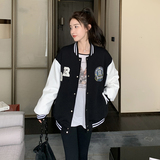 冬装90白鸭绒复古棒球服装羽绒服女韩版立领学院风P265K389，女装羽绒服，2C311