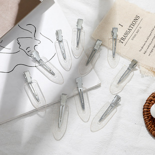 5个滴胶鸭嘴夹DIY奶油胶透明发夹无痕夹子自制手作材料刘海发卡