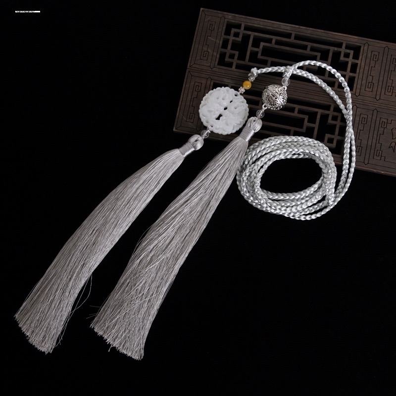 汉服宫绦腰佩道袍腰带配饰玉环丝绦古风男女玉佩穗