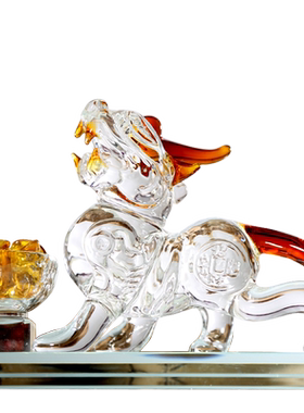 吉祥水晶貔貅组合客厅元宝装饰品