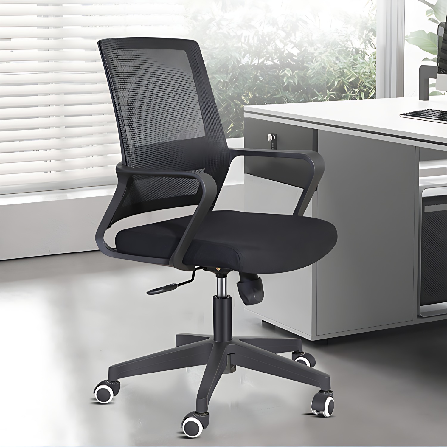 懒人滑滑椅办公椅舒适久坐家用电脑椅护腰网布职员会议室椅员工椅