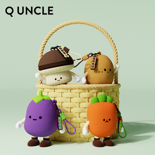 Bag Charm 3D Cartoon Mushroom Keychain Purse Charm Pendant