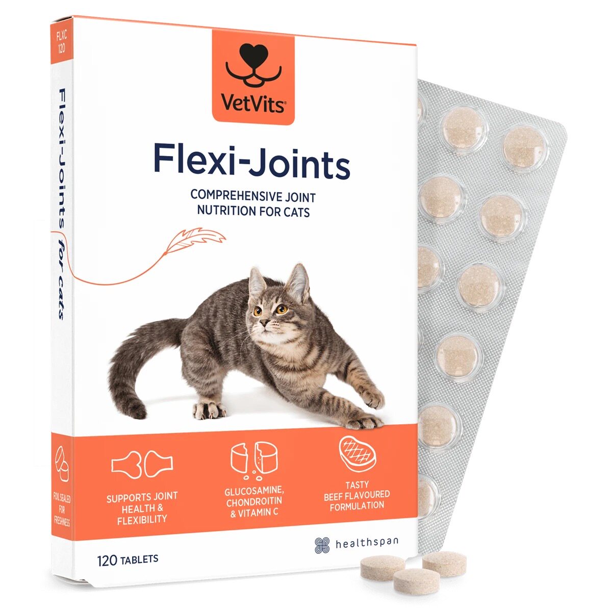 Healthspan Flexi-Joints正品猫用关节软骨素折耳猫