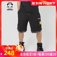 HIPANDA Hello Panda Design Tide thương hiệu Quần short giả hai mảnh nam in giả - Quần short quần kaki