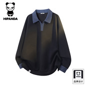休闲卫衣男士 2026春款 美式 HiPanda你好熊猫秋冬季 翻领上衣男款
