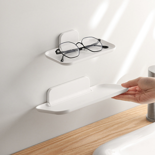 可折叠墙上置物架床边手机收纳架壁挂整理架床头置物架免打孔安装