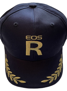佳能EOSR休闲蓝色帽子男女通用摄影帽棒球帽 记者帽 速干遮阳出游