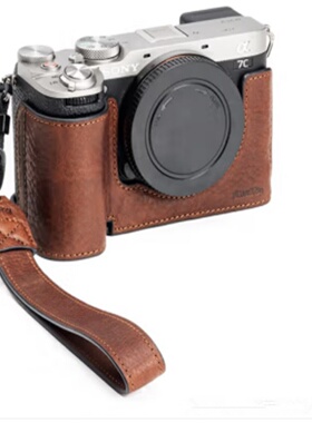 索尼a7c2保护套相机包zve10皮套a6700底座配件套装