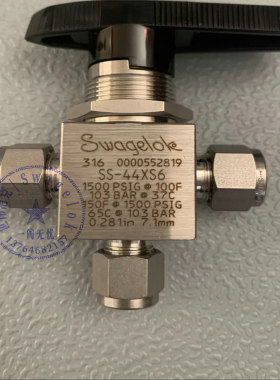 1件式40G系列3通仪表球阀 SS-44XS6 世伟洛克 3/8in卡套 原装正品