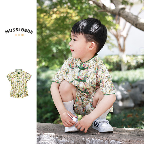 mussi薄款夏季男童唐装