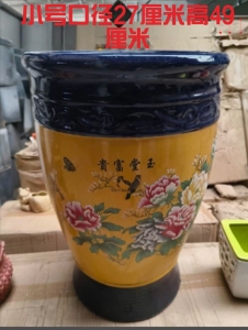 中国风红色陶瓷花盆较强透气性