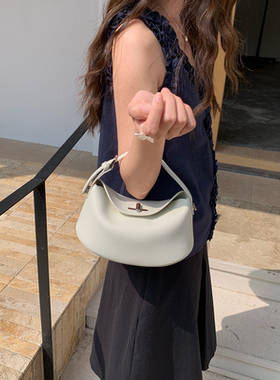 HEBAOBAO新品真皮小包2026新款头层牛皮单肩斜挎手拎hobo元宝包