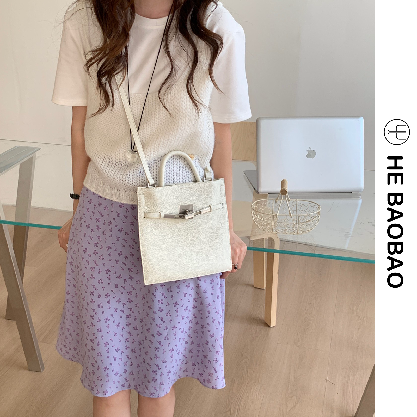 HEBAOBAO新品凯莉手提信封包2026新款春夏上新女包百搭斜挎单肩包