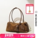 HEBAOBAO新品 长柄波士顿女包2025新款 反绒磨砂牛皮肩腋下法棍包