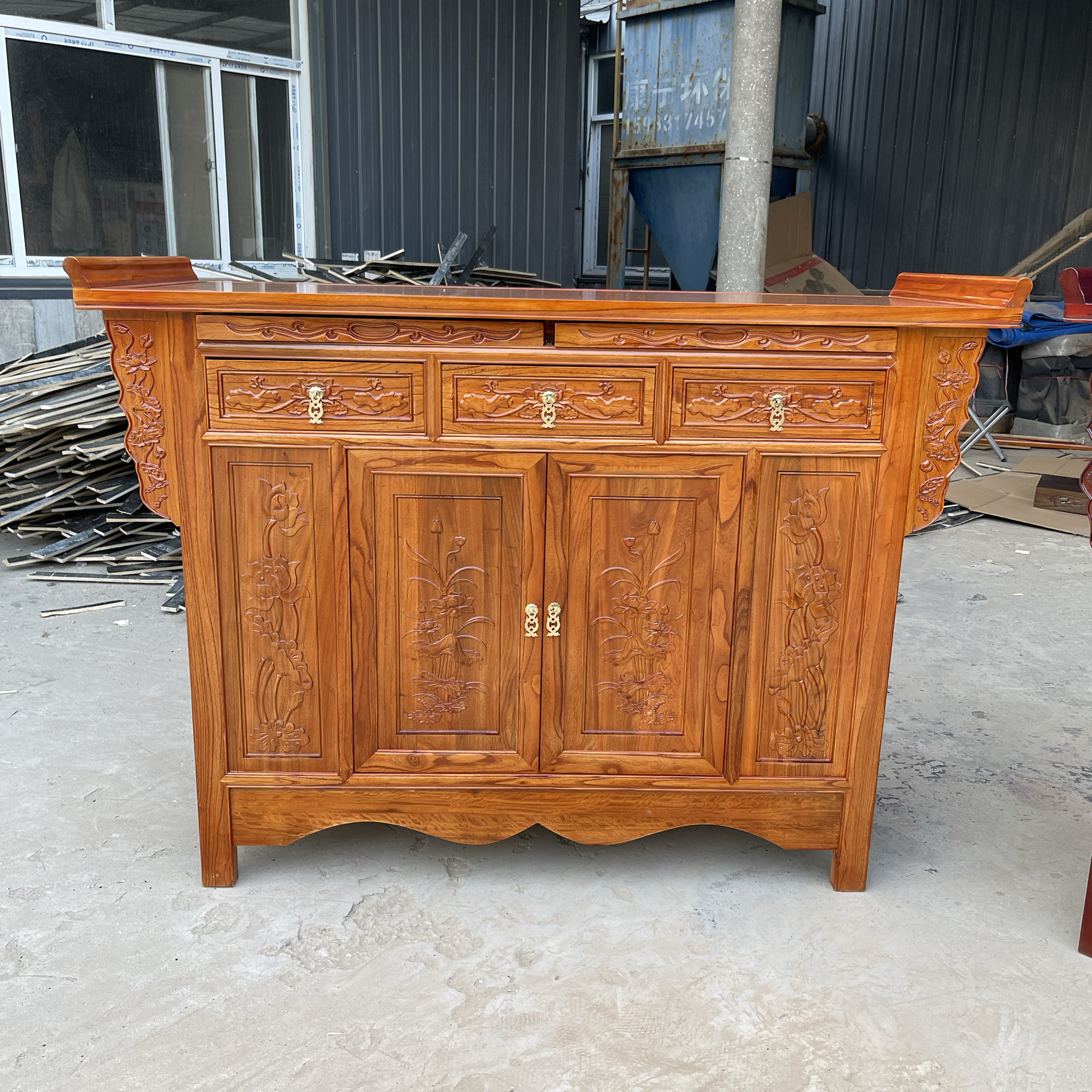 老榆木贡桌佛台供桌实木香案佛桌财神佛堂神台供佛柜供奉桌子案几