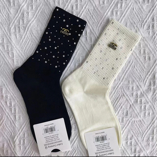 新款欧货女ins潮网红外穿个性洋气轻奢镶钻小香风定标百搭纯棉