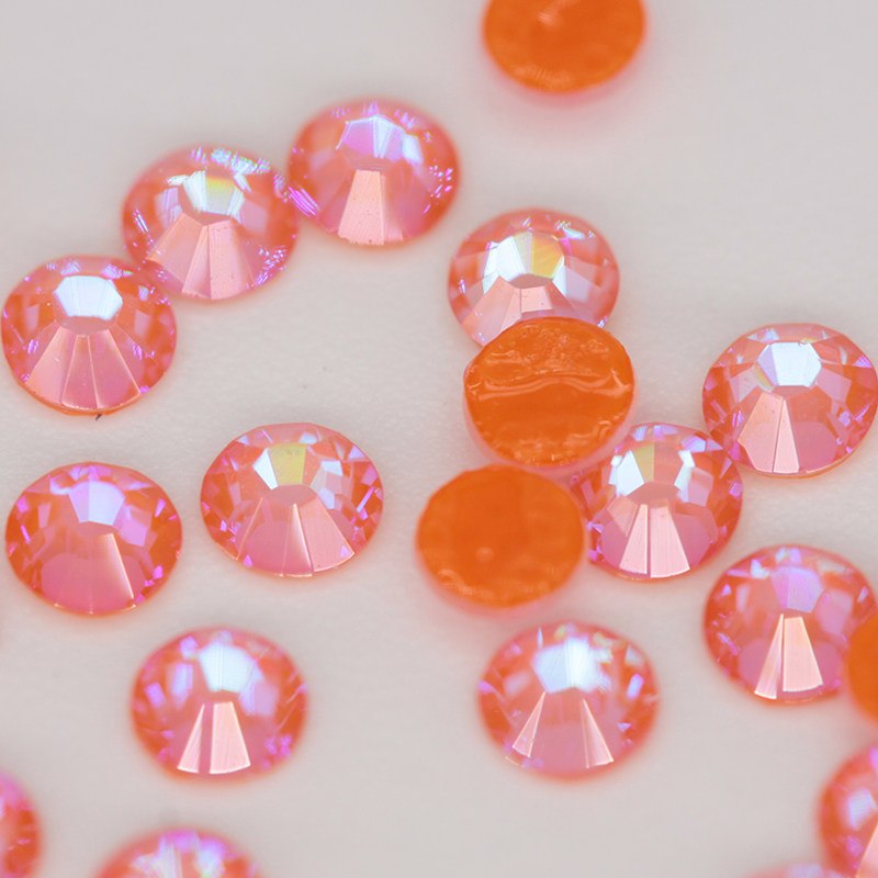 施华洛水晶华子2038HF圆形烫钻001L146D亮颜橙闪彩DIY美甲服饰品