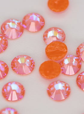 施华洛水晶华子2038HF圆形烫钻001L146D亮颜橙闪彩DIY美甲服饰品
