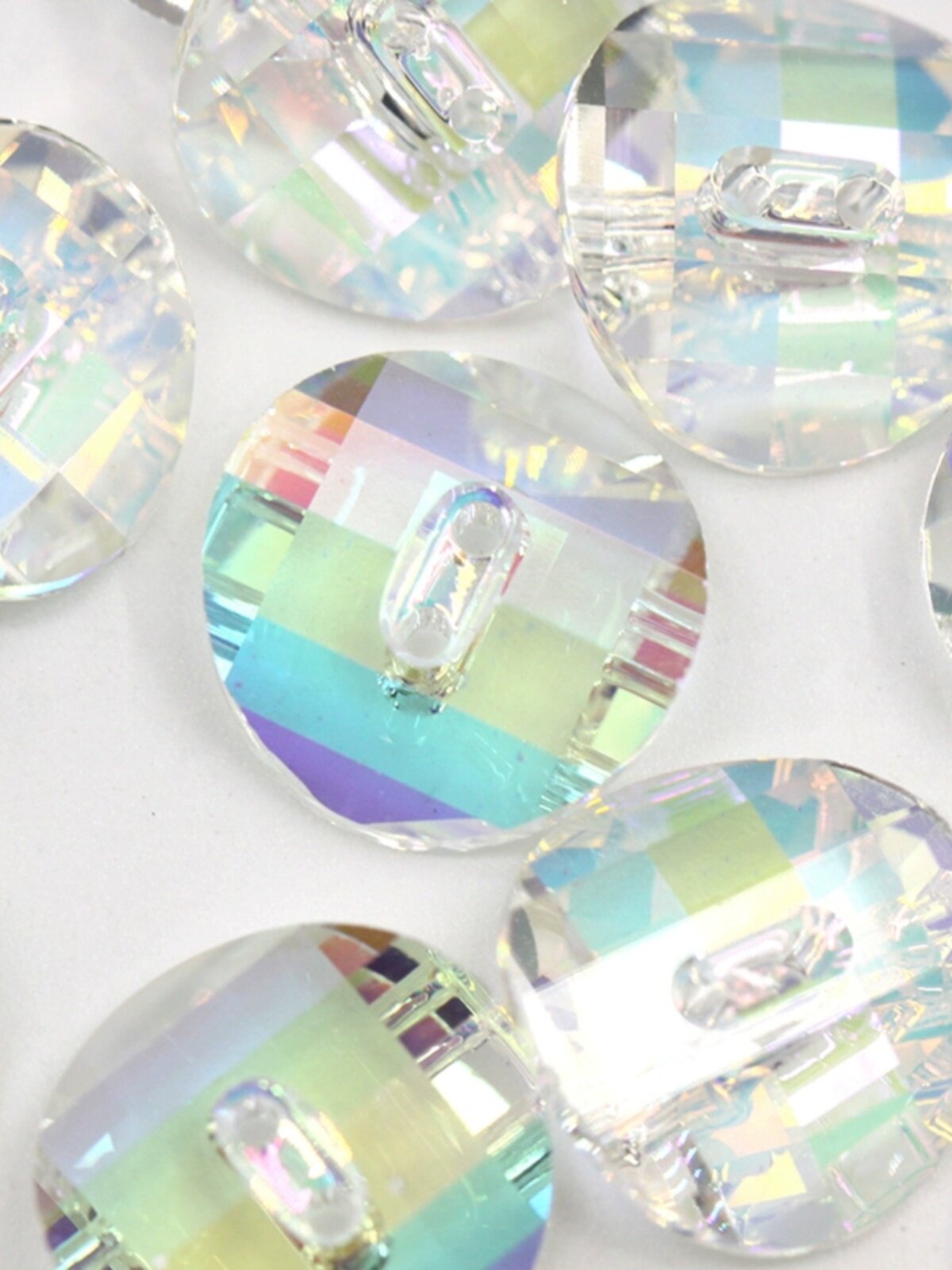 스와로브스키 크리스탈 3016 라운드 더블 홀 버튼 코트 코트 재킷 드레스 슈트 액세서리 퀼팅 스톤