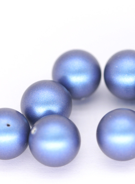 奥地利施华洛水晶5810-949幻彩深蓝色水晶全孔圆珍珠DIY服装饰品