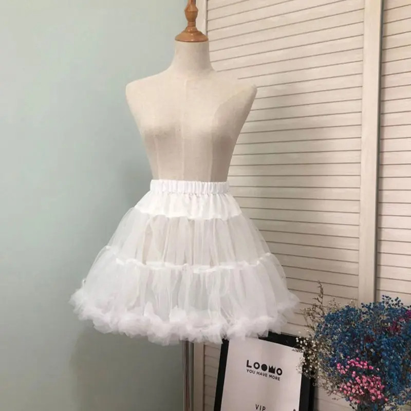Ağ çoxqatlı mesh ətək altlığı, toy paltarı üçün bel pufu