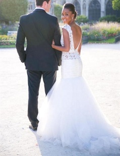 婚纱新款法式轻女礼服新娘拖尾奢华齐Wedding Dress Bridal Gown