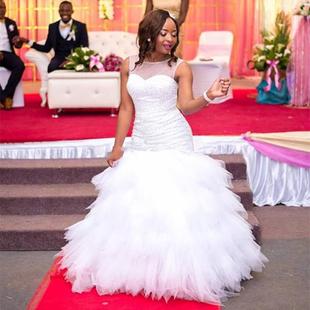 Gown 新娘结婚MN鱼尾包肩婚纱定制 Bride Bridal Dress Wedding