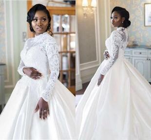 Bridal Dress Gown Wedding 2020大拖尾礼服新娘星空奢华African