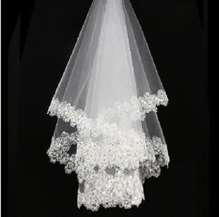 wedding accessories short bridal veils 头纱新娘结婚摄影拍照