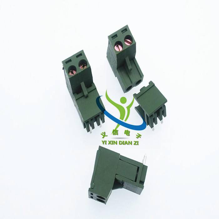 JIEKE接线端子 JK2EDG-2P 直脚/弯脚 5.08MM脚距 铜脚