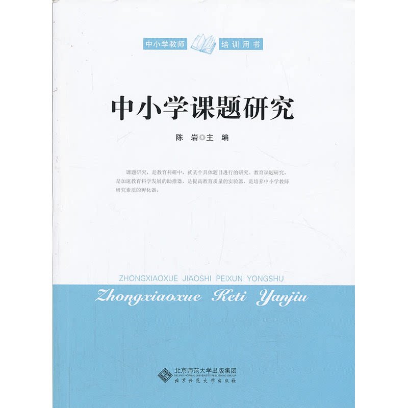教师用书 中小学课题研究 陈岩 北京师范大学出版社