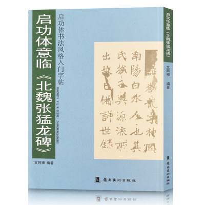正版包邮 启功体意临北魏张猛龙碑/启功体书法风格入门字帖 文阿禅编著 楷书碑帖临摹参照成人毛笔书法教程启功楷书字帖 岭南美术