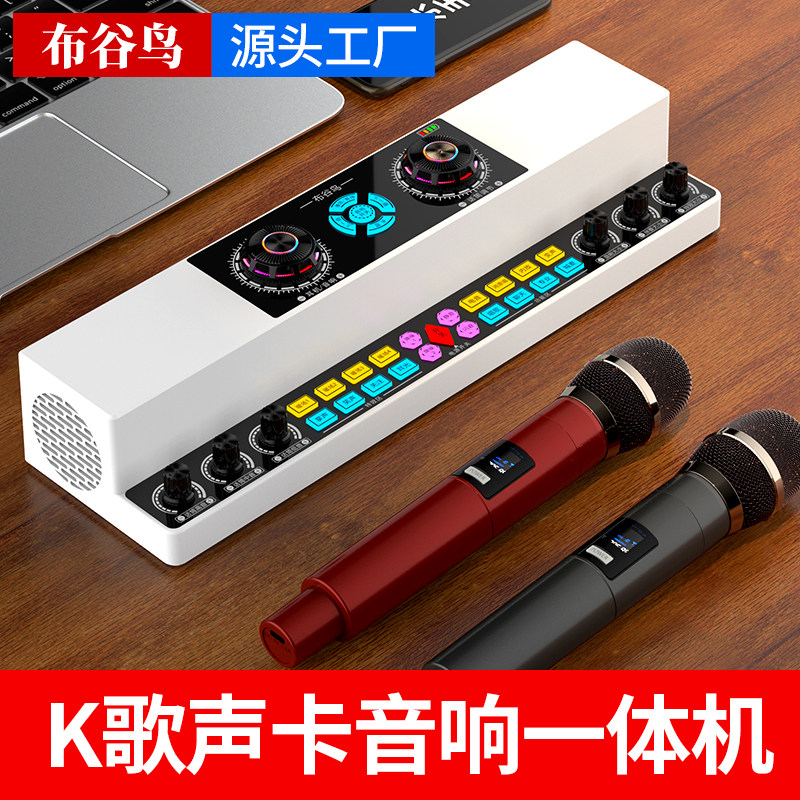 布谷鸟Y6声卡音响一体机户外直播唱歌广场舞音箱主播设备全套话筒怎么看?