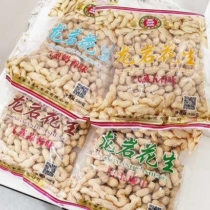 龙岩花生气蒸蒜蓉花生气蒸奶香五香闽南特产小吃白玉咸干花生500g