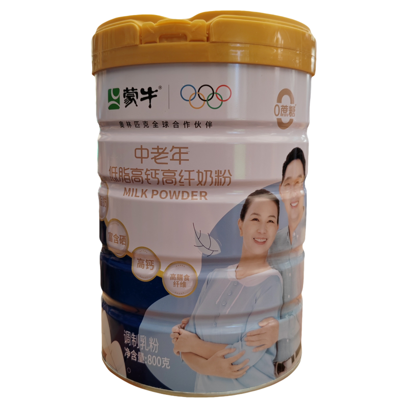 【到28年1月】蒙牛中老年低脂高钙高纤奶粉【800g】