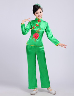 2026新款秧歌服大女中老年腰鼓服舞蹈演出服庙会民族广场舞表演服