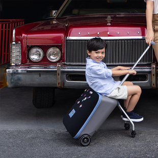 迈古micro懒人儿童行李箱拉杆箱旅行箱宝宝二合一溜娃神器可坐骑