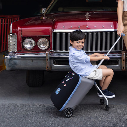 迈古micro懒人儿童行李箱拉杆箱旅行箱宝宝二合一溜娃神器可坐骑