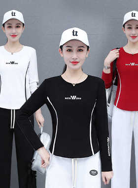 新款广场舞服装运动套装长袖上衣曳步舞服团队跳健身操舞蹈衣服秋