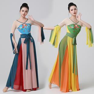 2025新款古典舞演出服女飘逸长裙中国风敦煌飞天舞仙气纱衣舞蹈服