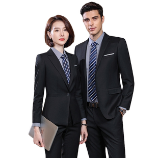 西装套装男女高端职业套装售楼部4S店教师工作服主持人讲师正装